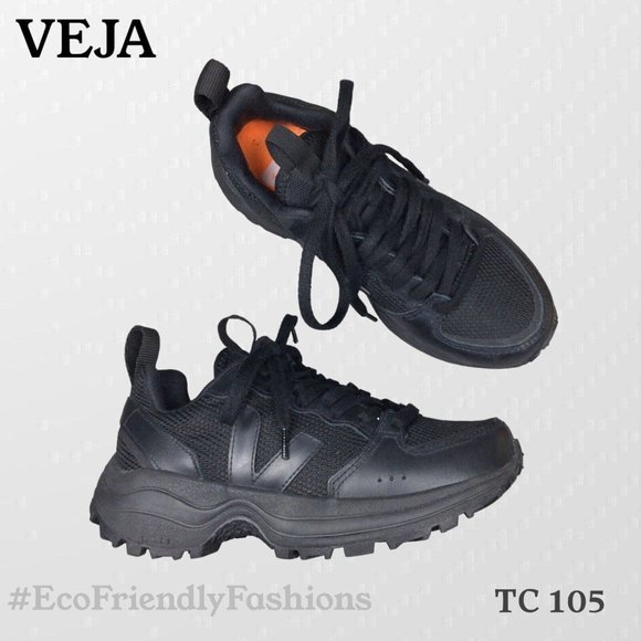 Veja Venturi Ripstop Runner Womens Black Lace Up Athletic Sneakers Size 37